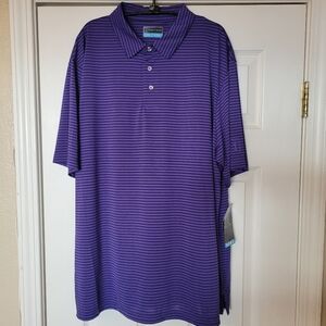 NWT Men’s PGA Tour Dryflux Golf Polo T-Shirt Top Purple Size XL